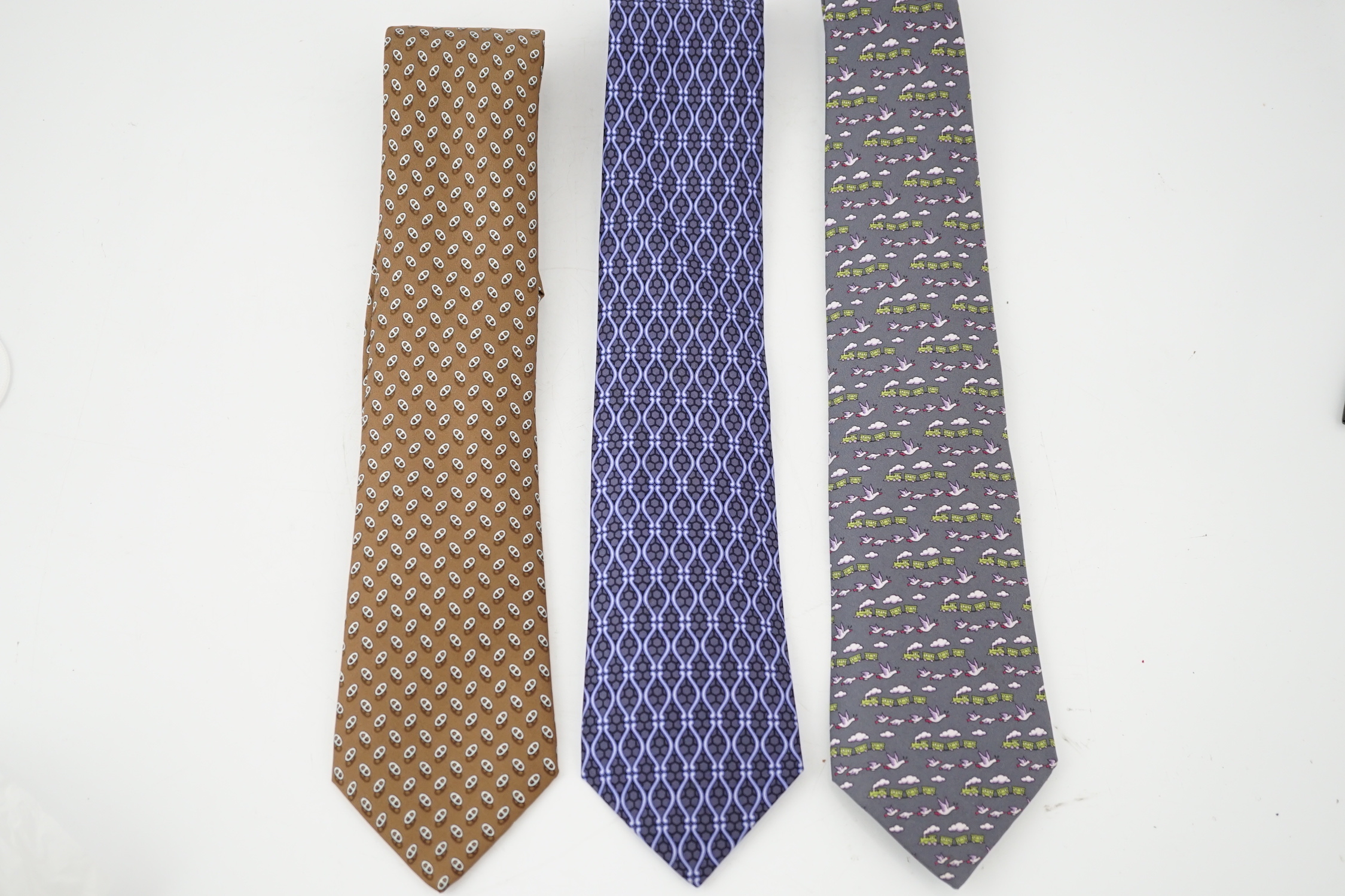 Three Hermès ties